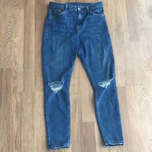 Topshop Jamie Jeans Mid Blue